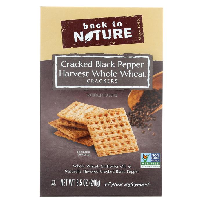Picture of Back To Nature 2036309 8.5 oz Whole Wheat Black Pepper Crackers 