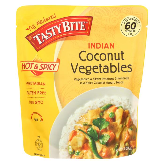 Picture of Tasty Bite 2059541 10 oz Hot & Spicy Coconut Vegetables, Heat & Eat Indian Cuisine Entree 