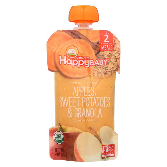 Picture of Happy Baby 2059848 4 oz Apple Sweet Potato Granola Organic Baby Food 