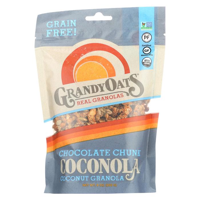 Picture of Grandy Oats 2081560 9 oz Chocolate Chunk Organic Granola 