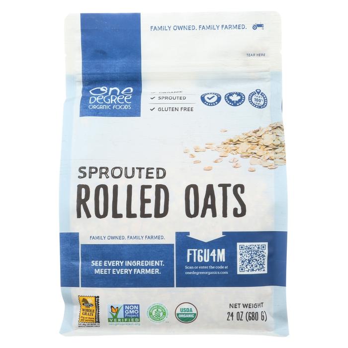 Picture of One Degree Organic Foods 2090850 24 oz Sprouted Organic Rolled Oats 