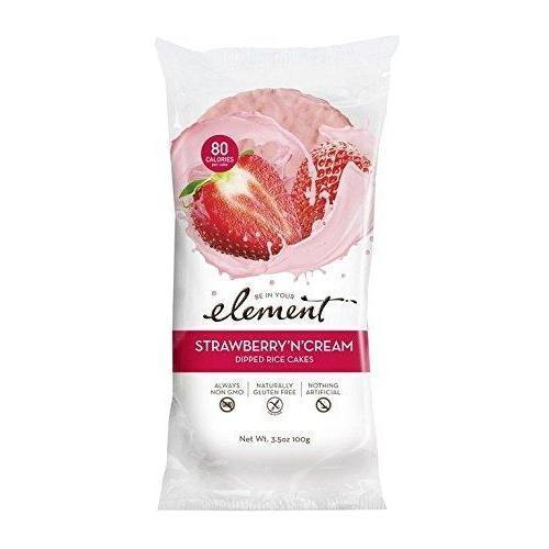Picture of Element 2127330 3.5 oz Strawberry N Cream Organic Dipped Rice Cakes 