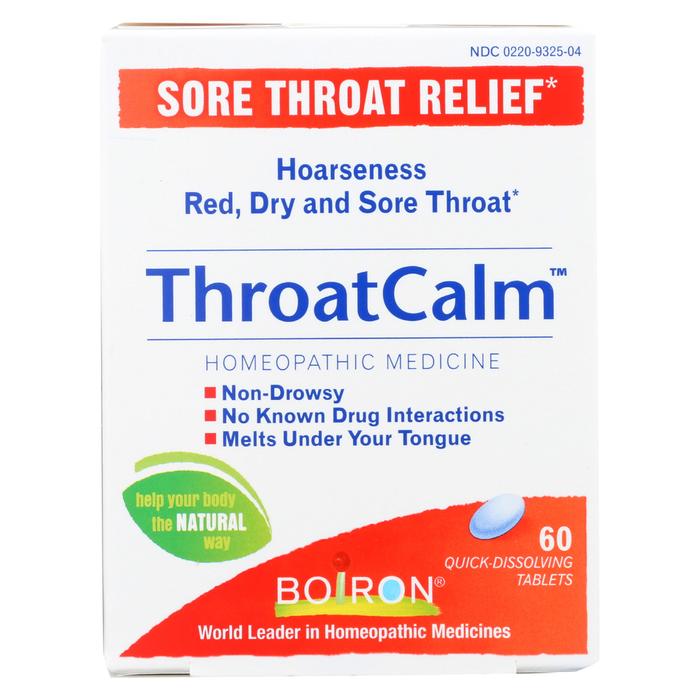 Picture of Boiron 2145217 ThroatCalm - 60 Quick-Dissolving Tablets