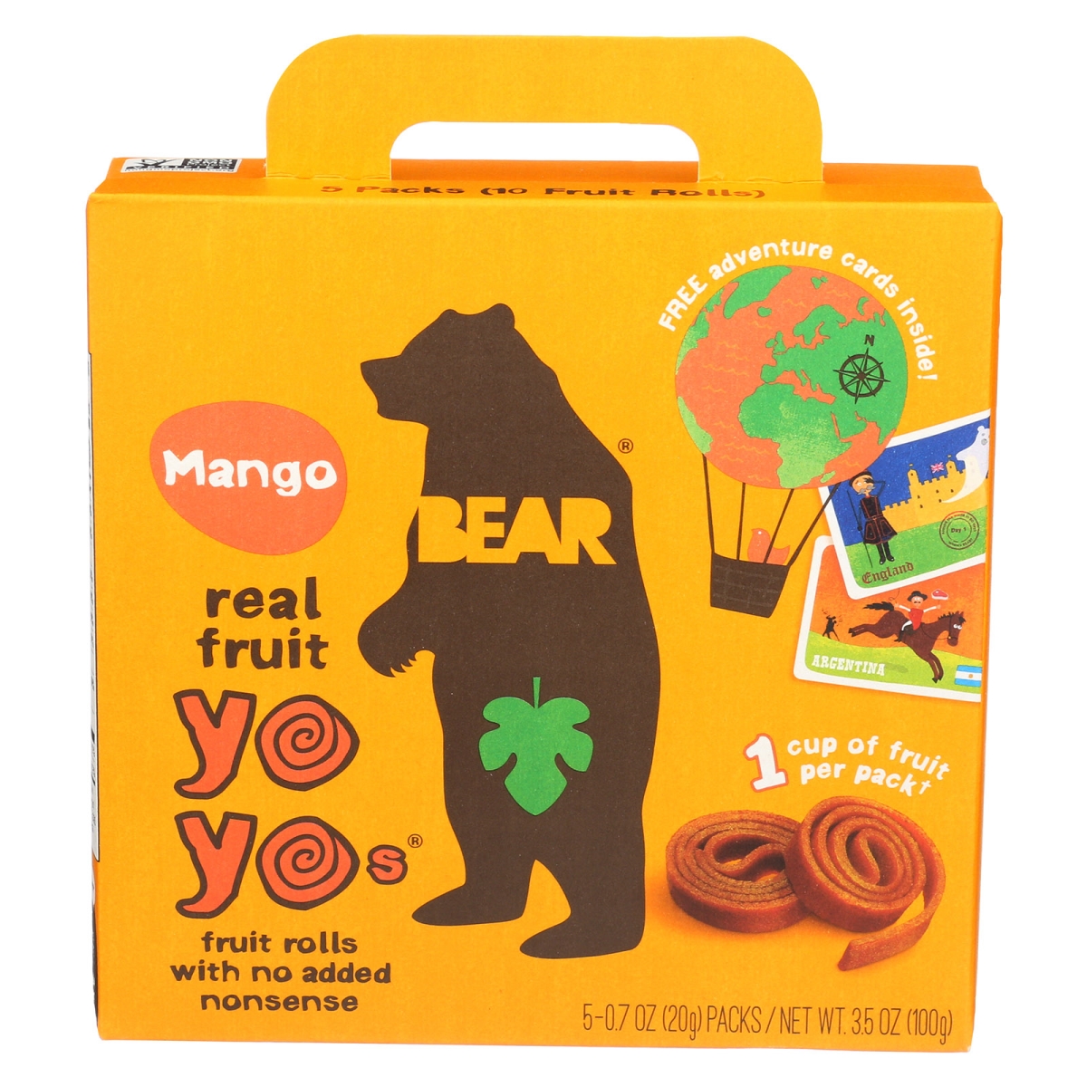 Picture of Bear 2179307 3.5 oz Mango Real Fruit Roll Yoyo 