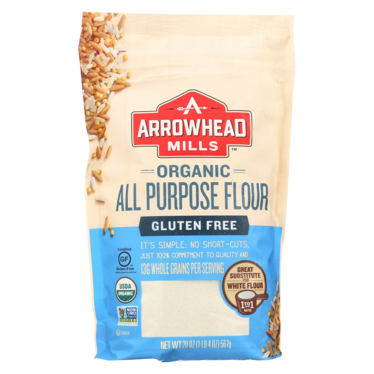 Picture of Arrowhead Mills 1839737 20 oz All Purpose Organic Flour 