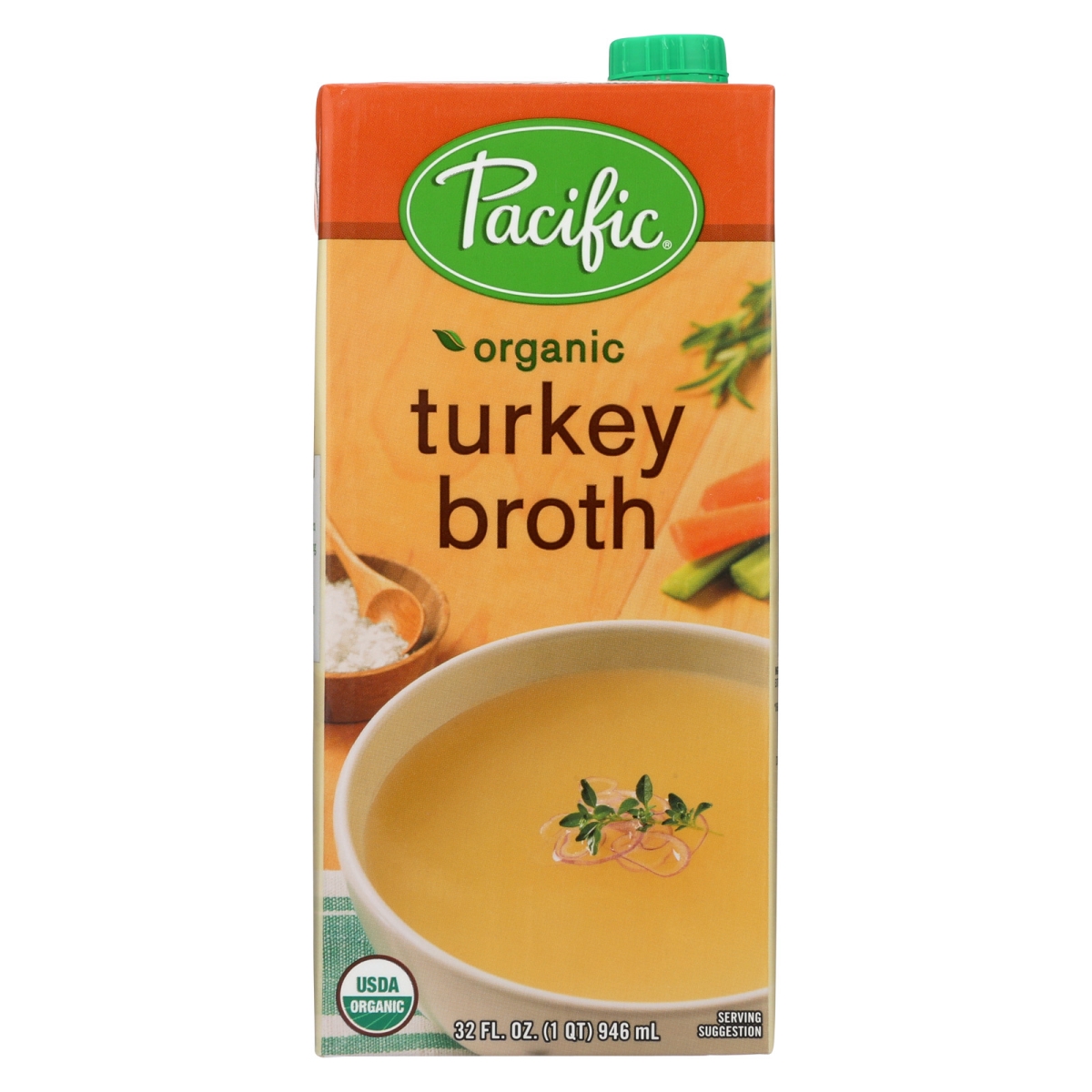 Picture of Pacific Natural Foods 1858083 32 fl oz Organic Turkey Broth 