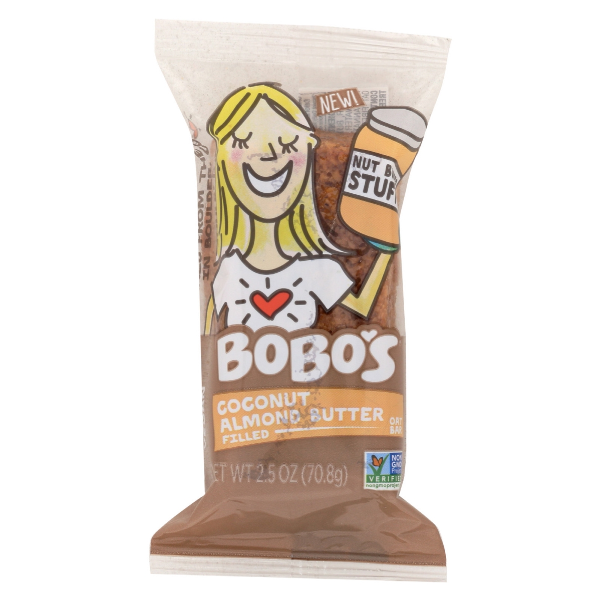 Picture of Bobos Oat Bars 2060481 2.5 oz Coconut Almond Butter Filled Oat Bar 