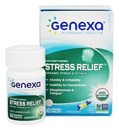 Picture of Genexa 1960715 60 Tablets Organic Stress Relief