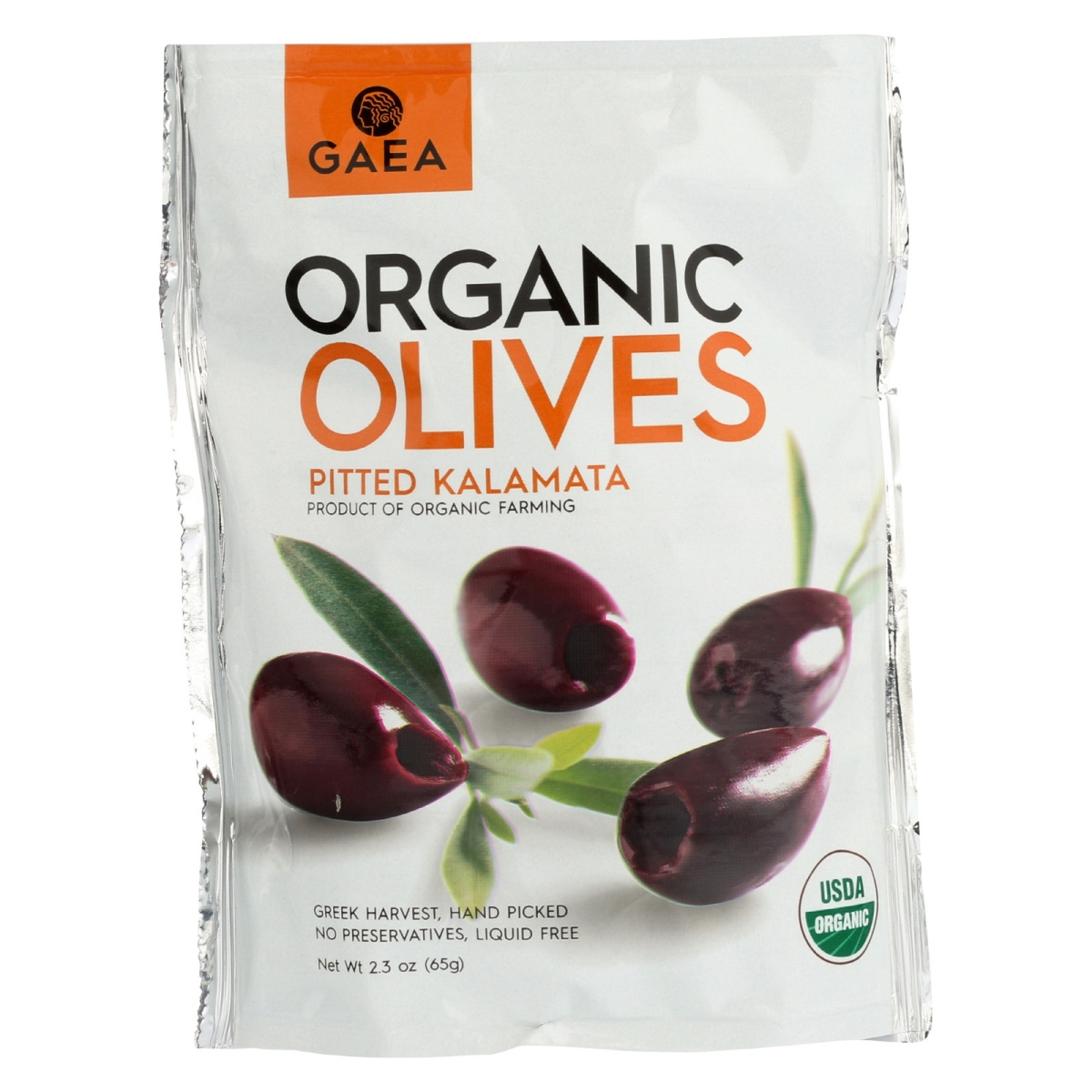Picture of Gaea 1961713 2.3 oz Kalamata Organic Olive Snack 