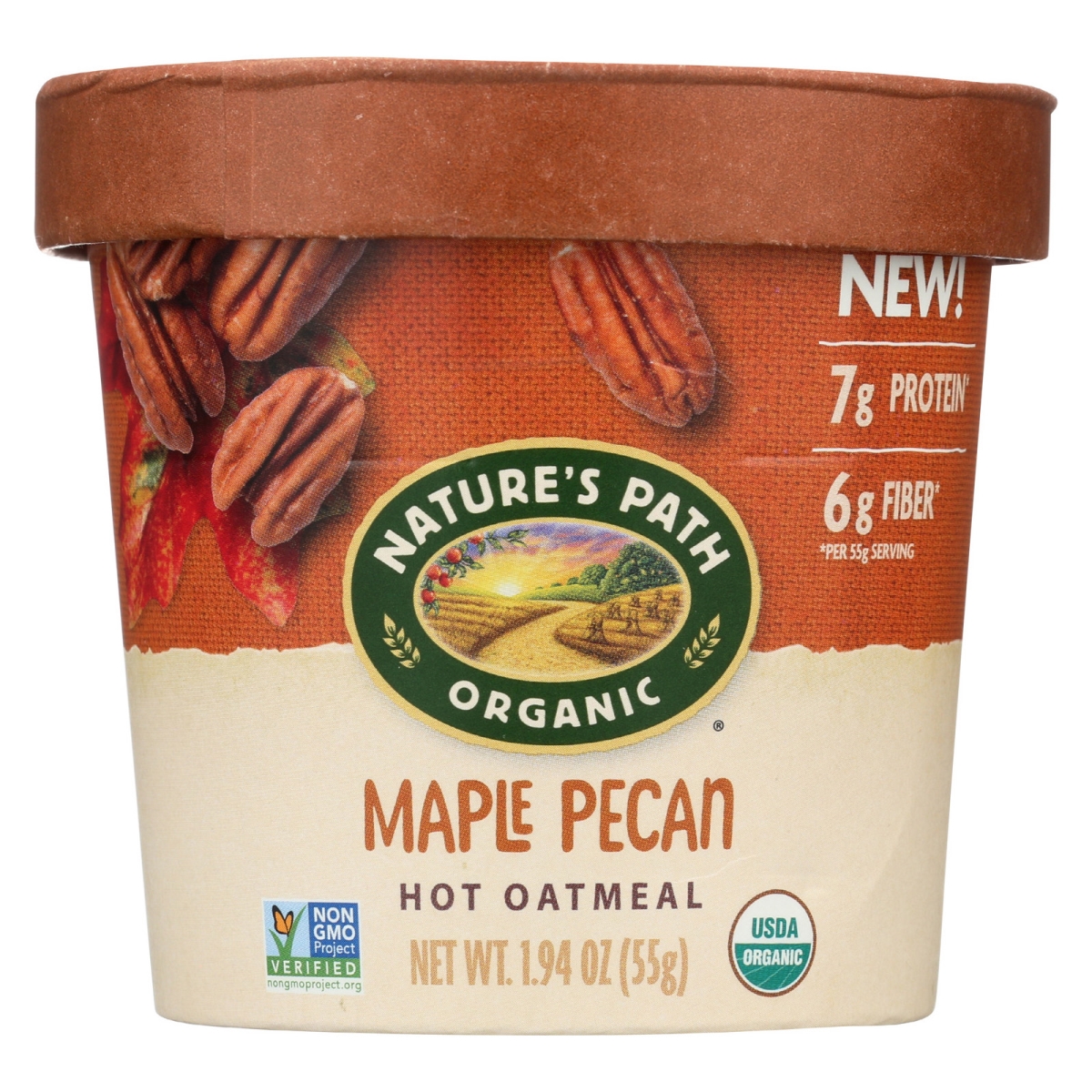 Picture of Natures Path 2049336 1.94 oz Maple Pecan Organic Oatmeal 