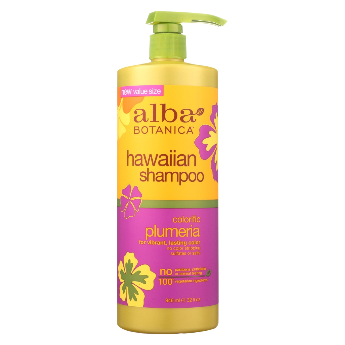 Picture of Alba Botanica 1924141 32 fl oz Colorific Plumeria Hawaiian Shampoo