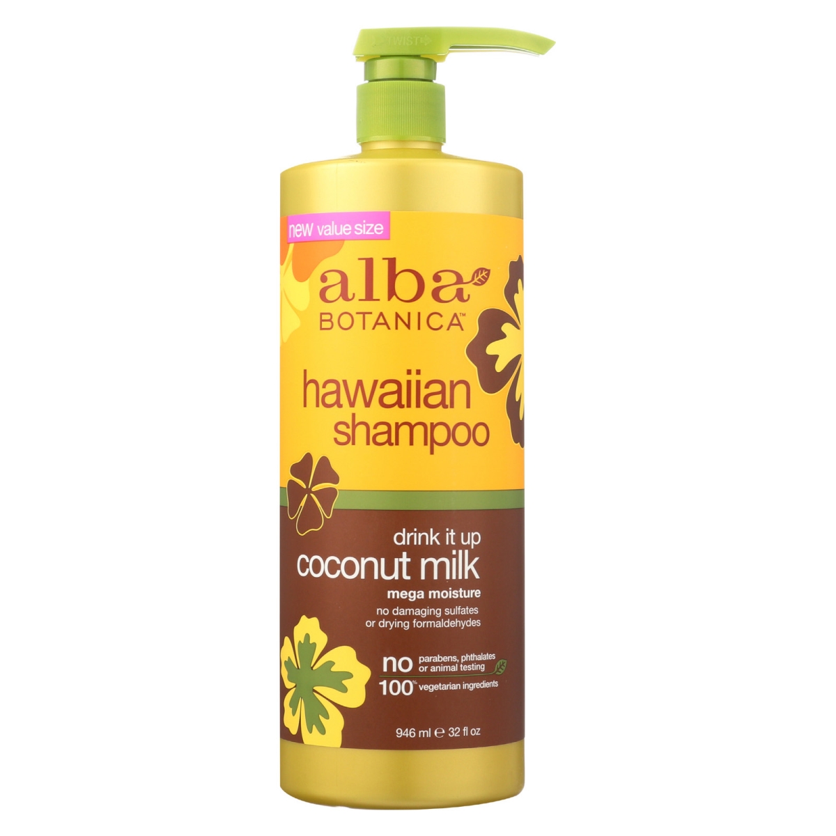 Picture of Alba Botanica 1924182 32 fl oz Drink It Up Coconut Milk Hawaiian Shampoo