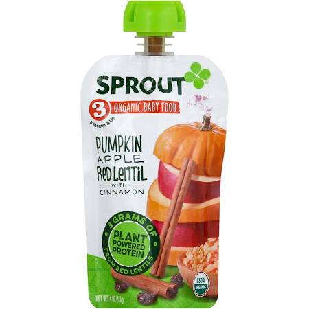 Picture of Sprout Foods 2092211 4 oz Organic Pumpkin Apple Red Lentil with Cinnamon
