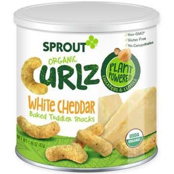 Picture of Sprout Foods 2092377 1.48 oz Organic Curlz Baked White Cheddar Toddler Snacks&#44; Baked