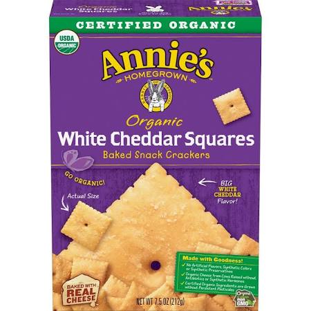 Picture of Annies Homegrown 2088243 7.5 oz White Cheddar Squares
