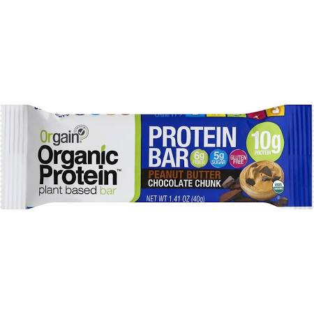 Picture of Orgain 1941152 1.41 oz Orgainc Peanut Butter Chocolate Chunk Protein Bar