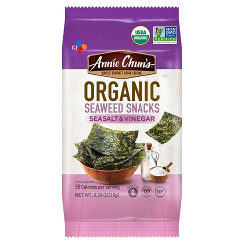 Picture of Annie Chuns 2179828 0.35 oz Organic Seaweed Snacks Sea Salt &amp; Vinegar