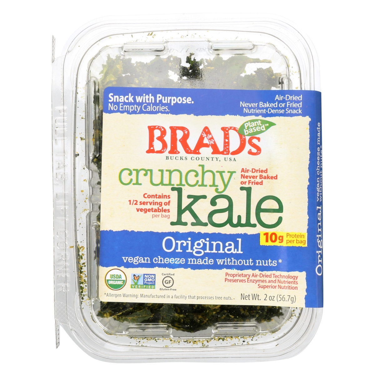 Picture of Brads Plant Based 2134294 2 oz Organic Plant Based Crunch Kale