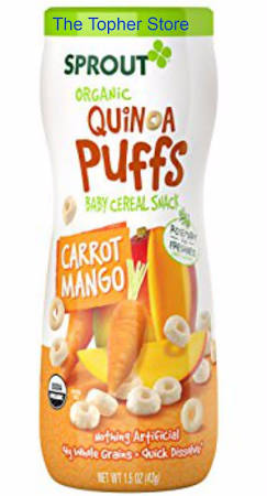 Picture of Sprout Foods 2092344 1.5 oz Organic Carrot Mango Quinoa Puffs