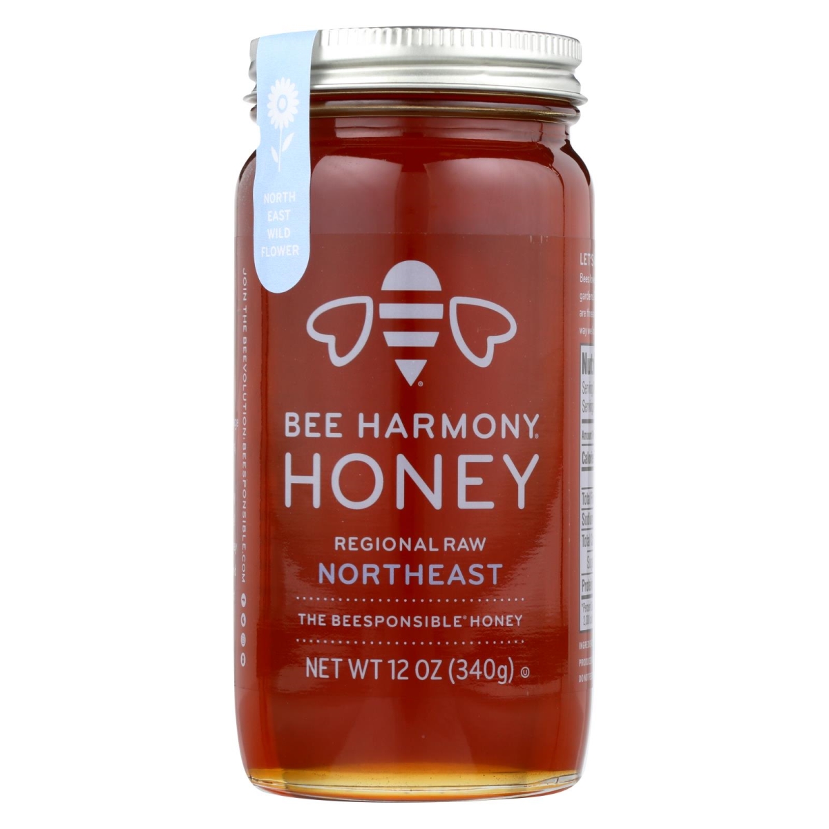 Picture of Bee Harmony 2239275 12 oz Regional Raw Northeast Honey 