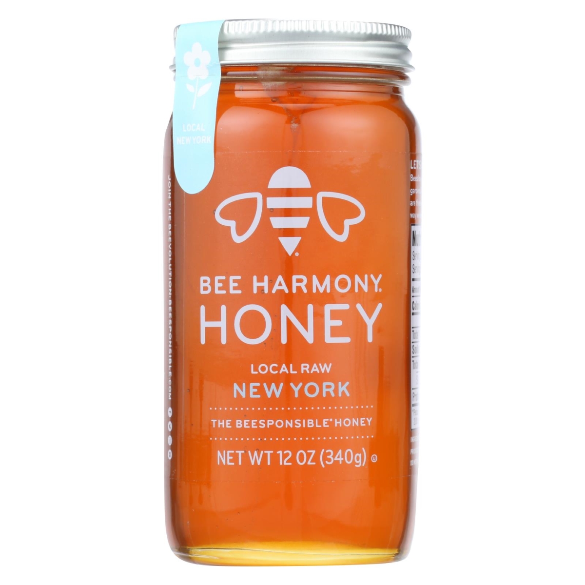Picture of Bee Harmony 2239259 12 oz Local Raw New York Honey 