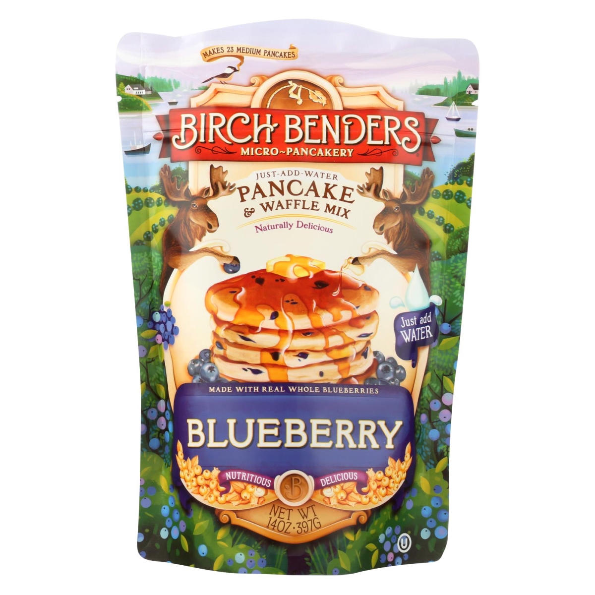 Picture of Birch Benders 2247328 14 oz Blueberry Pancake &amp; Waffle Mix 