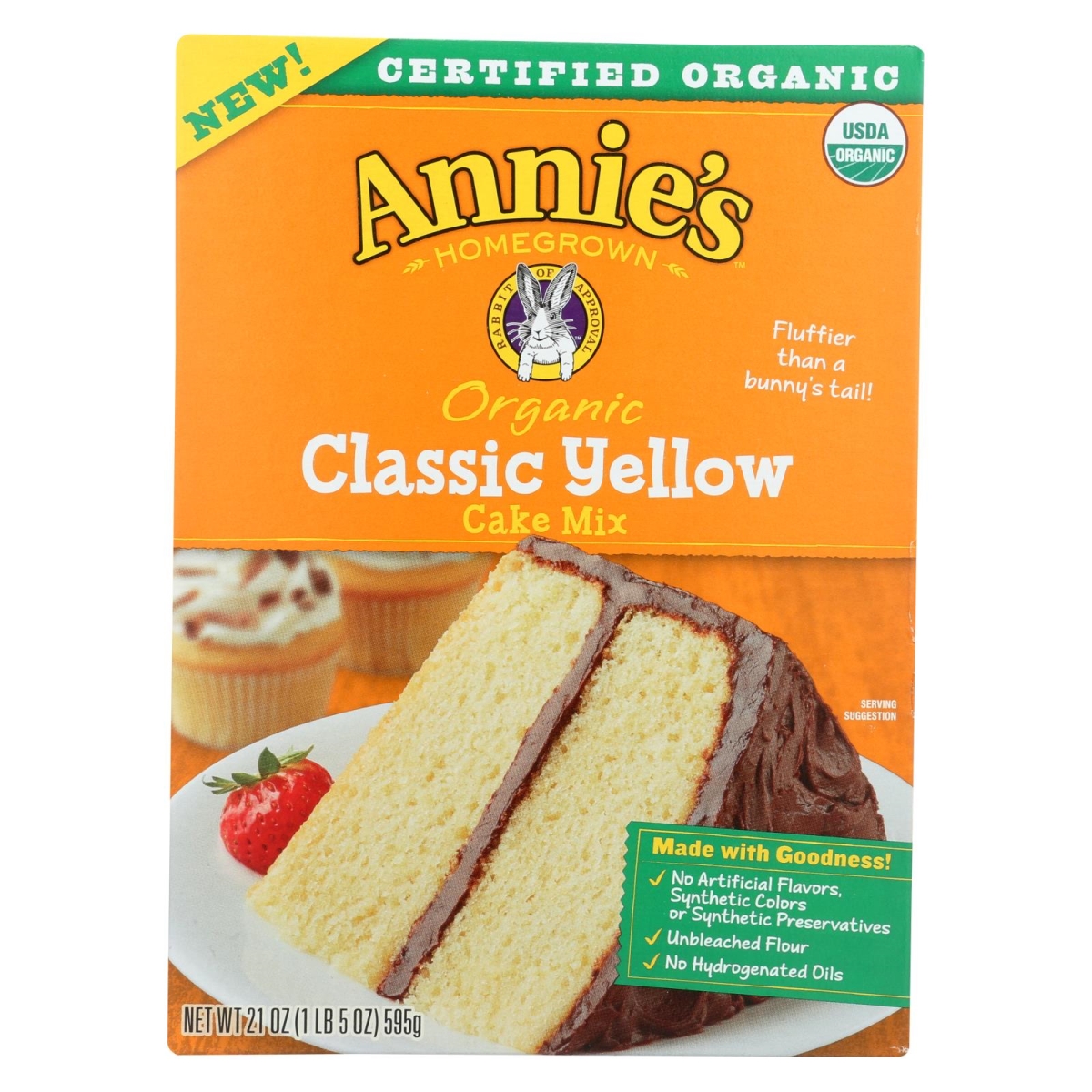 Picture of Annies Homegrown 2270890 21 oz Mix Organic Yellow Cake Baking Mix 