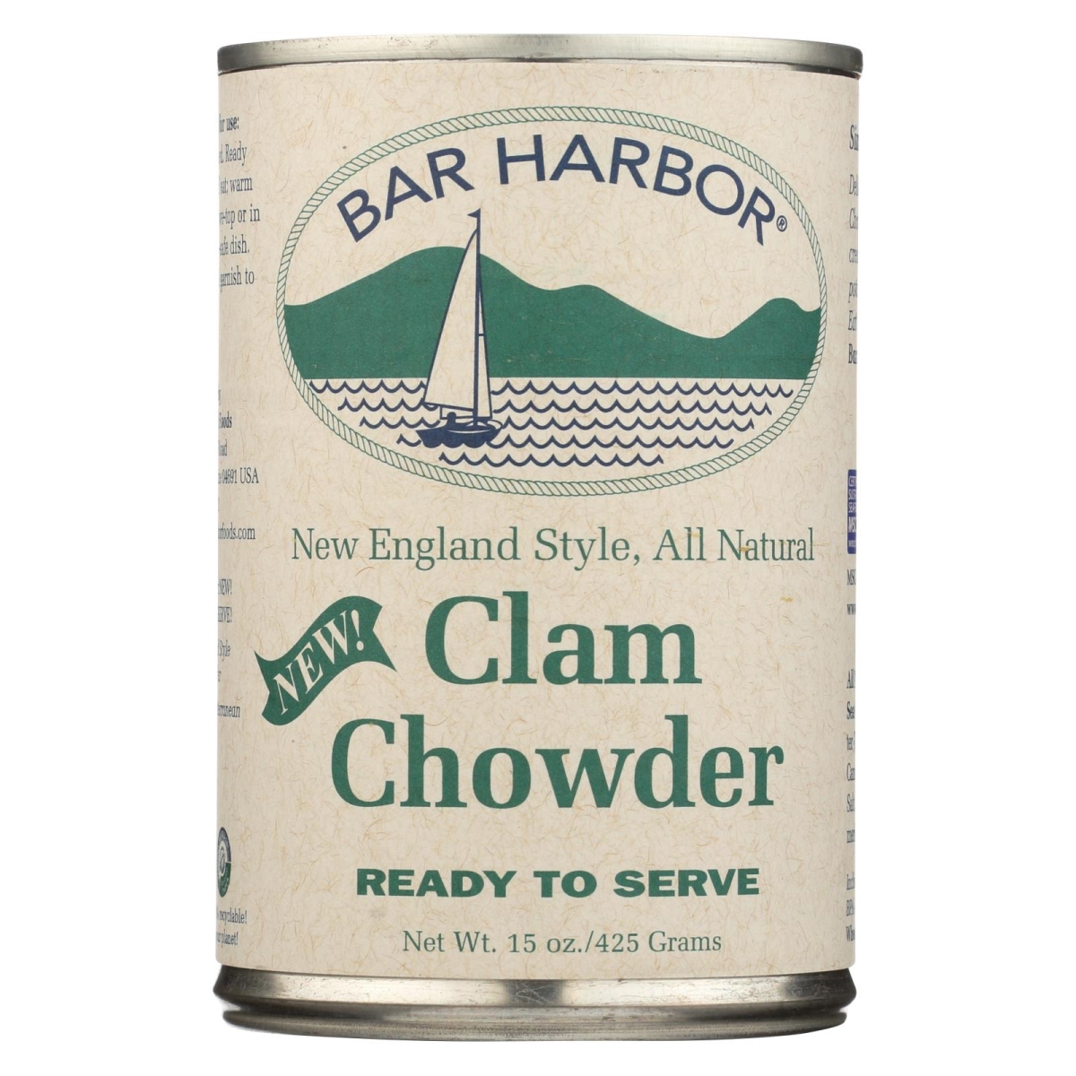 Picture of Bar Harbor 2330579 15 oz Ready to Serve Clam Chowder 