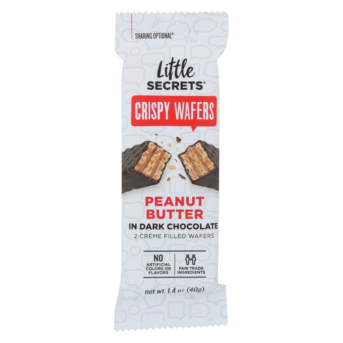Picture of Little Secrets 2277606 1.4 oz Peanut Butter in Dark Chocolate Crispy Wafer 
