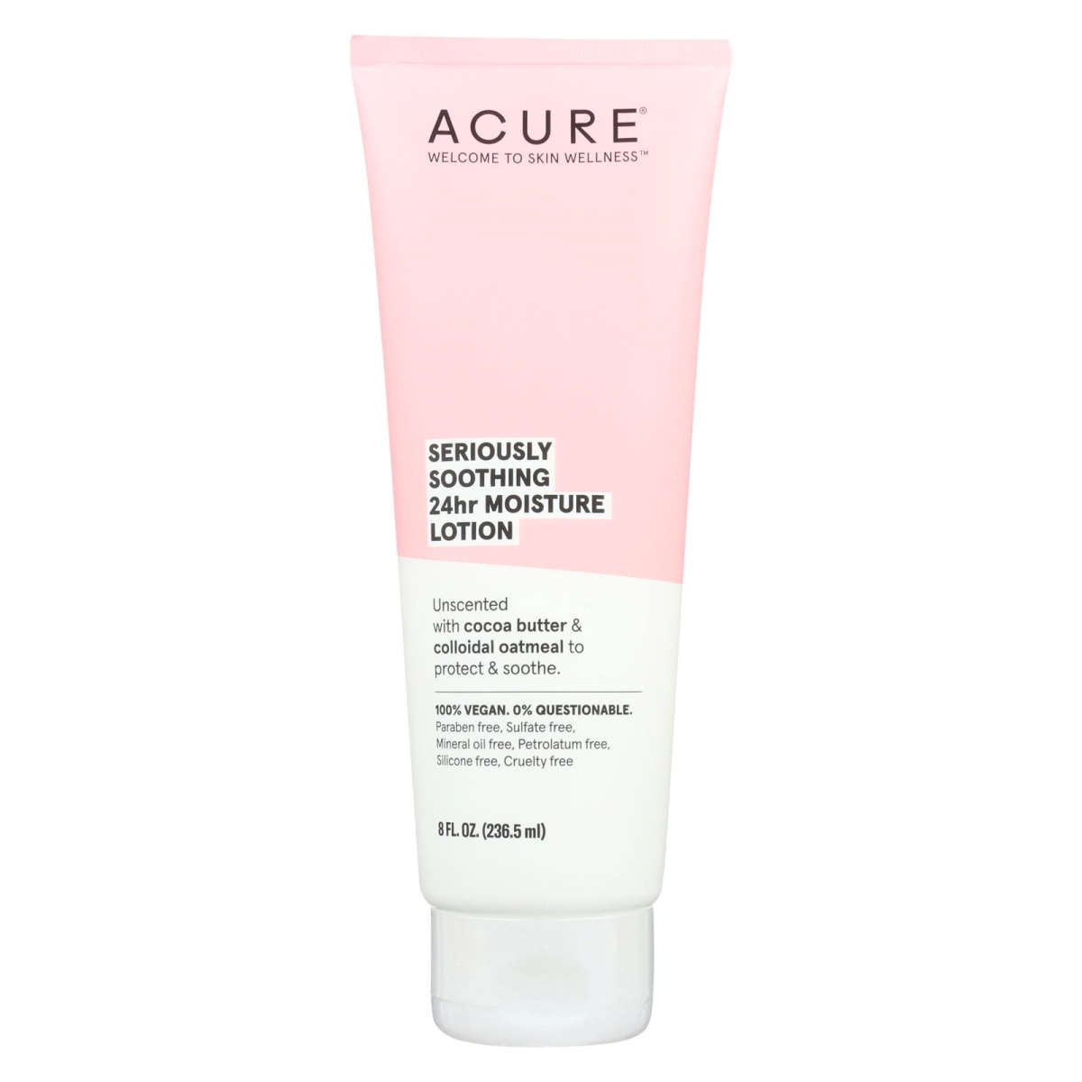 Picture of Acure 2343978 8 fl oz Lotion Seriously Soothing 24 Hour Moisture - Unscented with Cocoa Butter