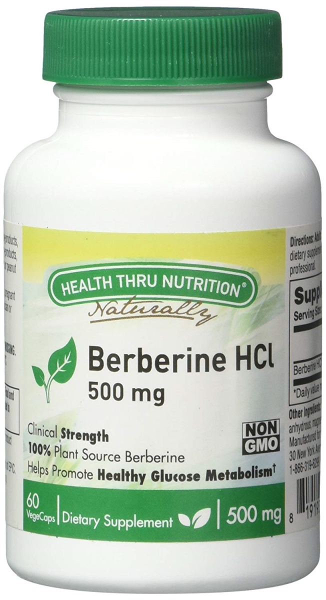 Picture of Health Thru Nutrition 2362580 500 mg Berberine HCL Vegetarian Capsules - 60 Count