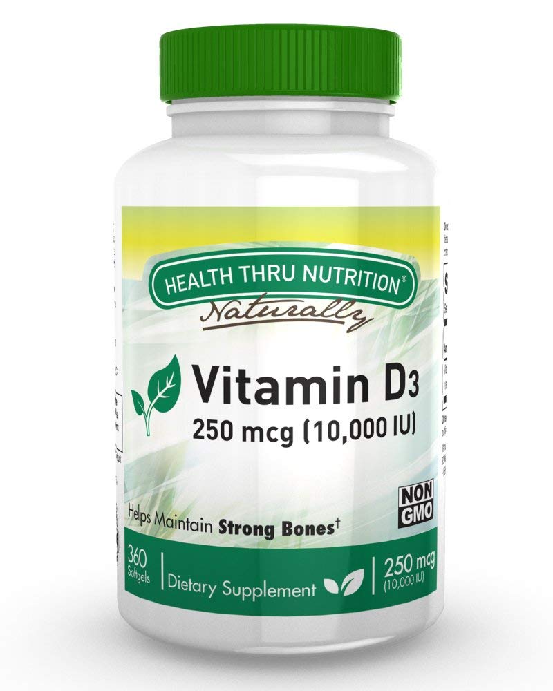 Picture of Health Thru Nutrition 2363182 Vitamin D3 10000iu Softgels - 360 Count