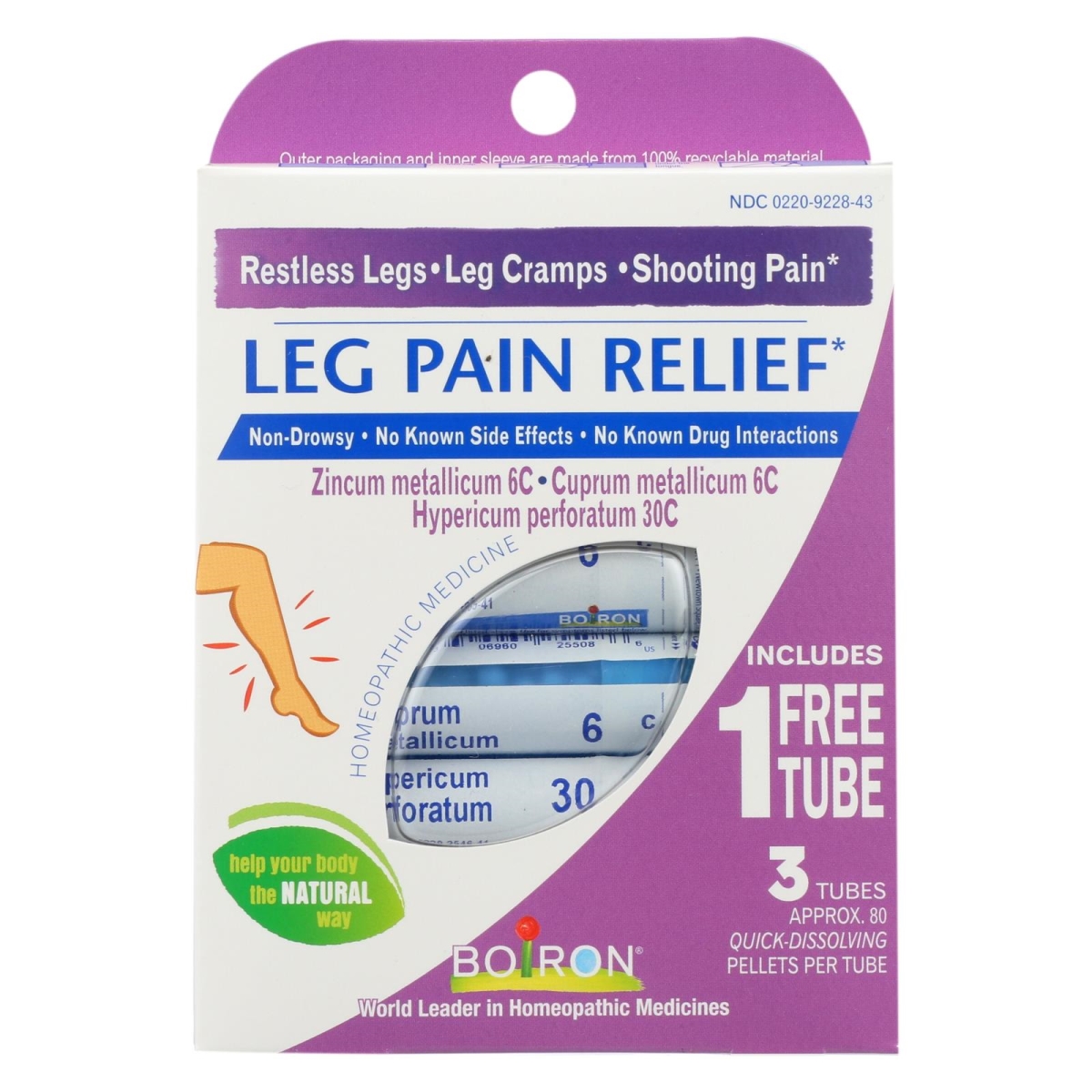 Picture of Boiron 2314326 Leg Pain Relief 3 Tubes