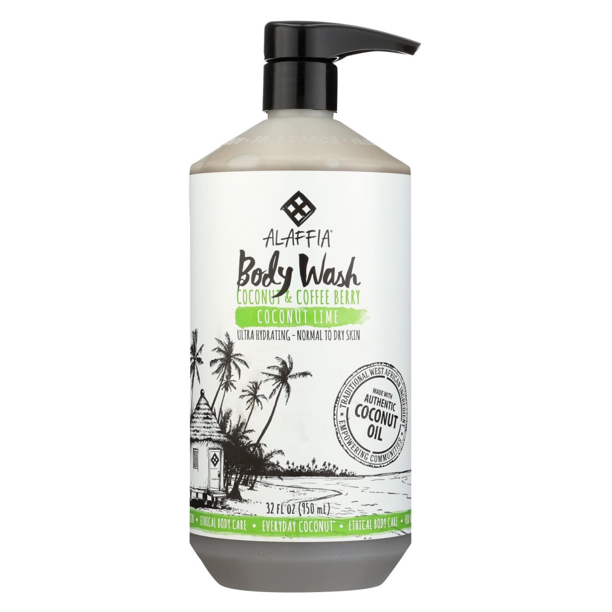 Picture of Alaffia 2090264 32 fl oz Coconut Lime Everyday Body Wash