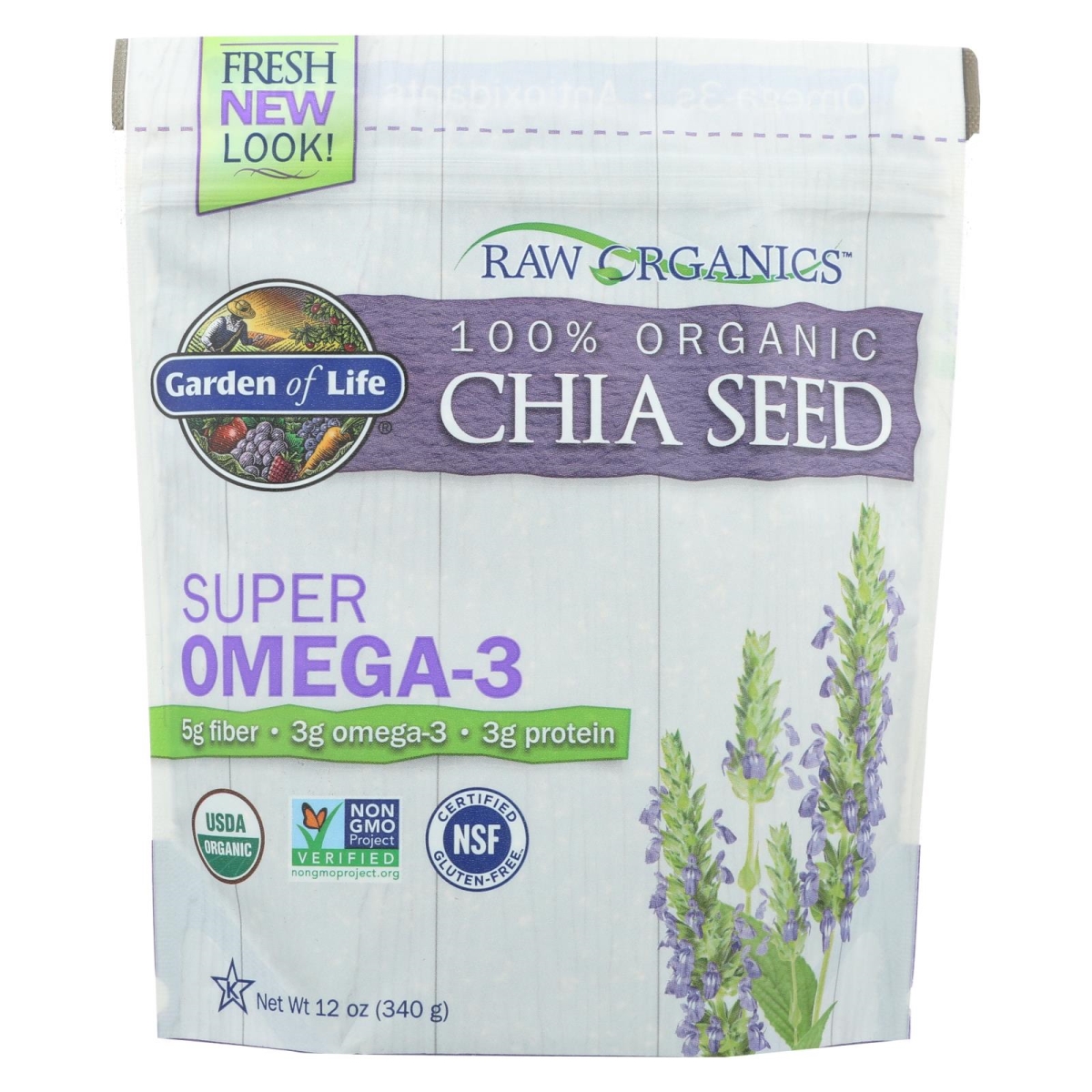 Picture of Garden of Life 2314763 12 oz Raw Organics Chia Seed
