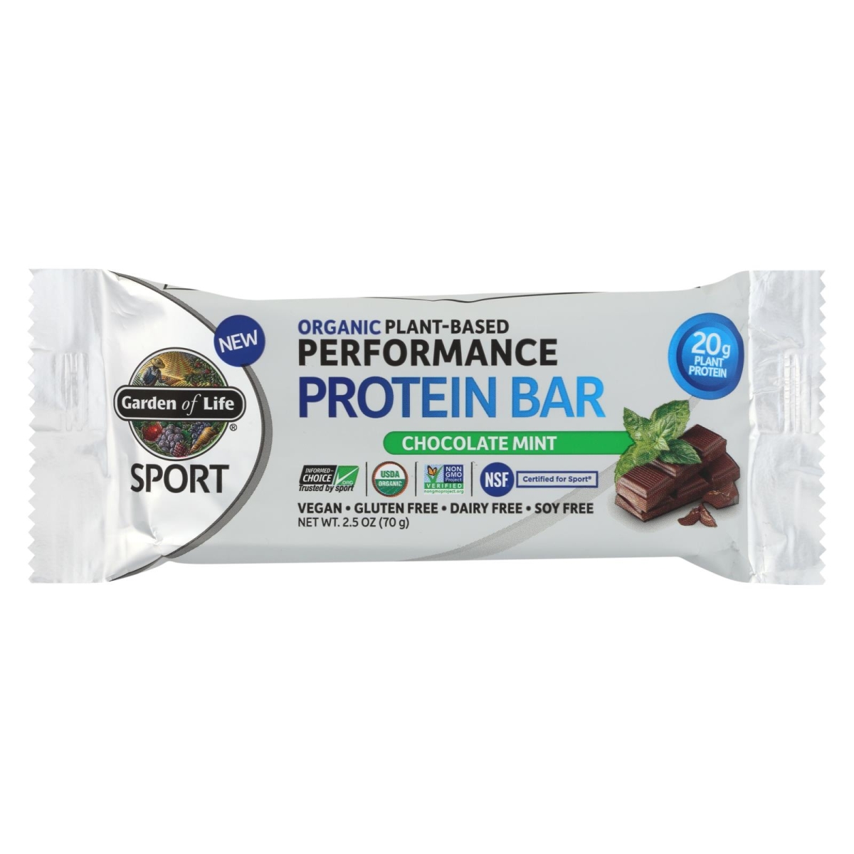 Picture of Garden of Life 2314623 2.46 oz Chocolate Mint Sport Protein Bar