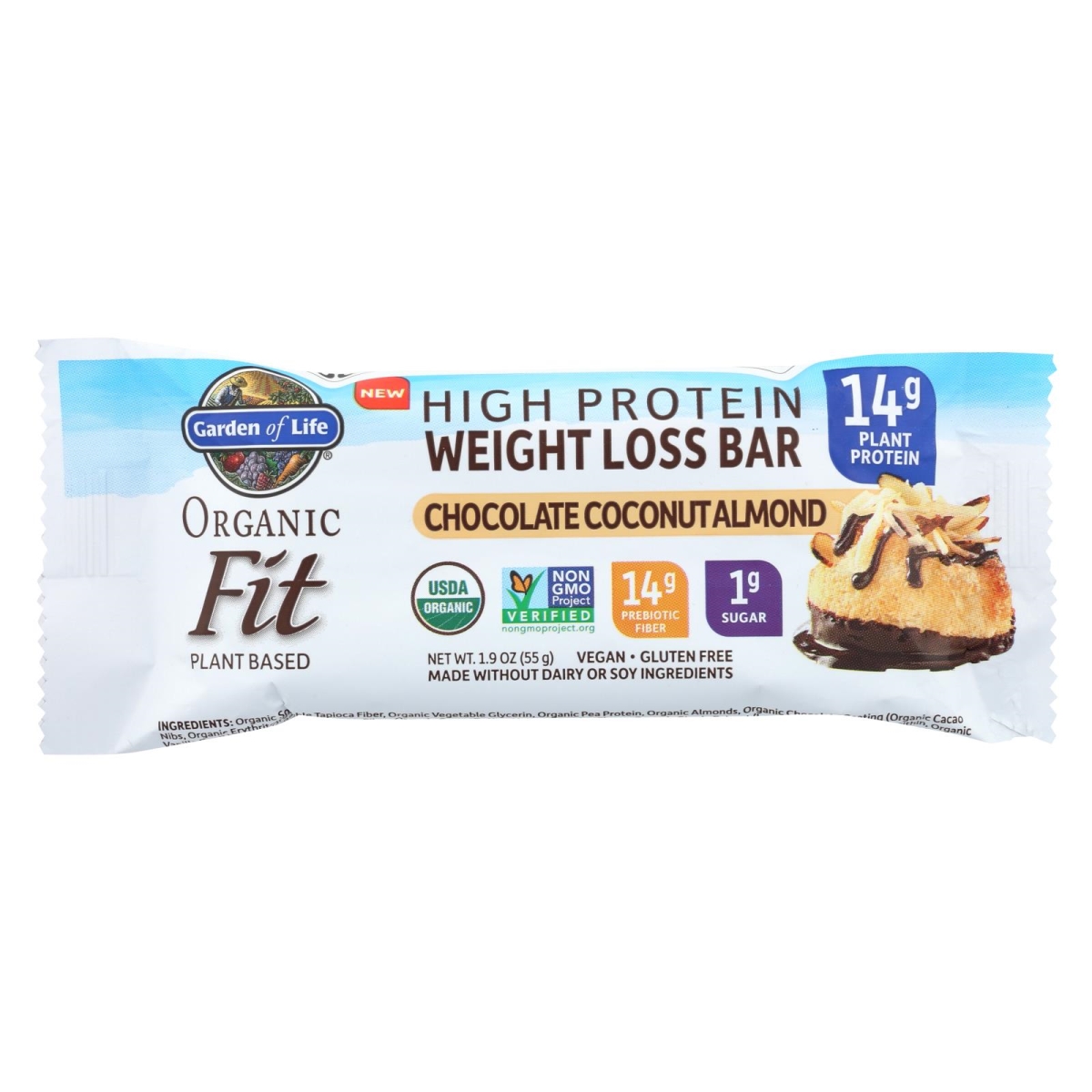 Picture of Garden of Life 2226868 1.9 oz Chocolate Coconut Almond Fit High Protein Bar