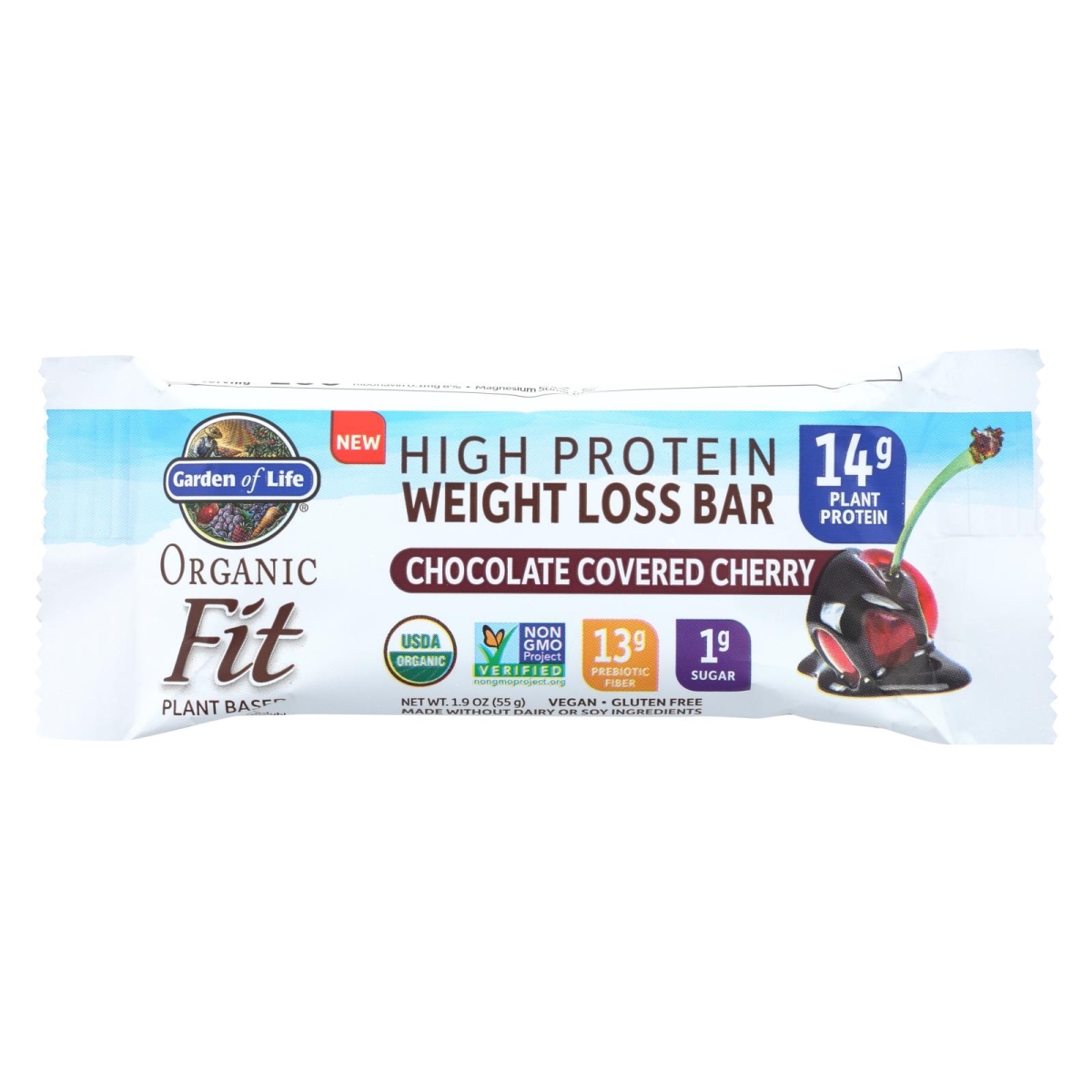 Picture of Garden of Life 2226876 1.9 oz Dark Chocolate Cherry Fit High Protein Bar