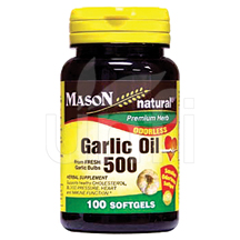 Picture of Mason 184604 Natural Garlic Oil 500 Odorless Softgels&#44; 100 Count
