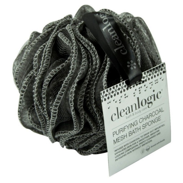 Picture of Cleanlogic 230024 Clean Logic Purifying Charcoal Mesh Bath Sponge