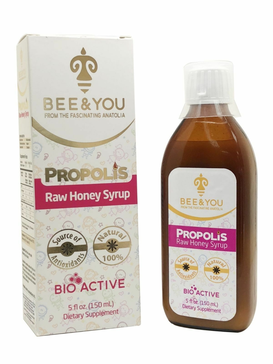 Picture of Bee &amp; You 235374 5 fl oz Propolis Raw Honey Syrup
