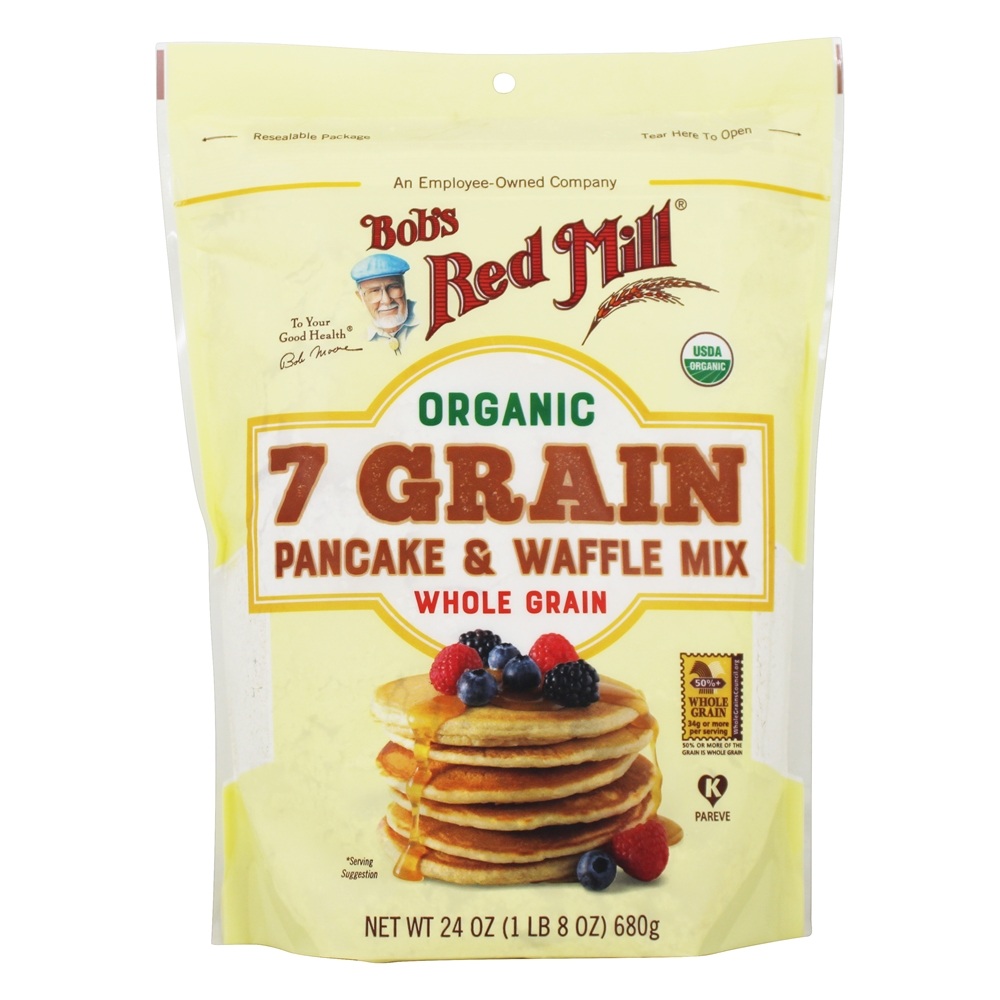 Picture of Bobs Red Mill 241960 24 oz Organic 7 Grain Pancake &amp; Waffle Mix
