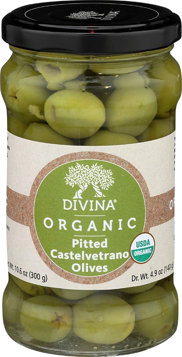Picture of Divina 237141 10.6 oz Pitted Organic Castelvetrano Olives
