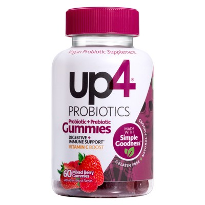 Picture of UP4 Probiotics 239112 Prebiotic Vegan Gummies - Mixed Berry
