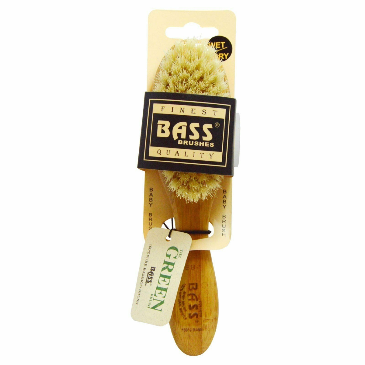 Picture of Bass Brushes 220712 Baby Soft Bristle Bamboo Brush with Wood Handle
