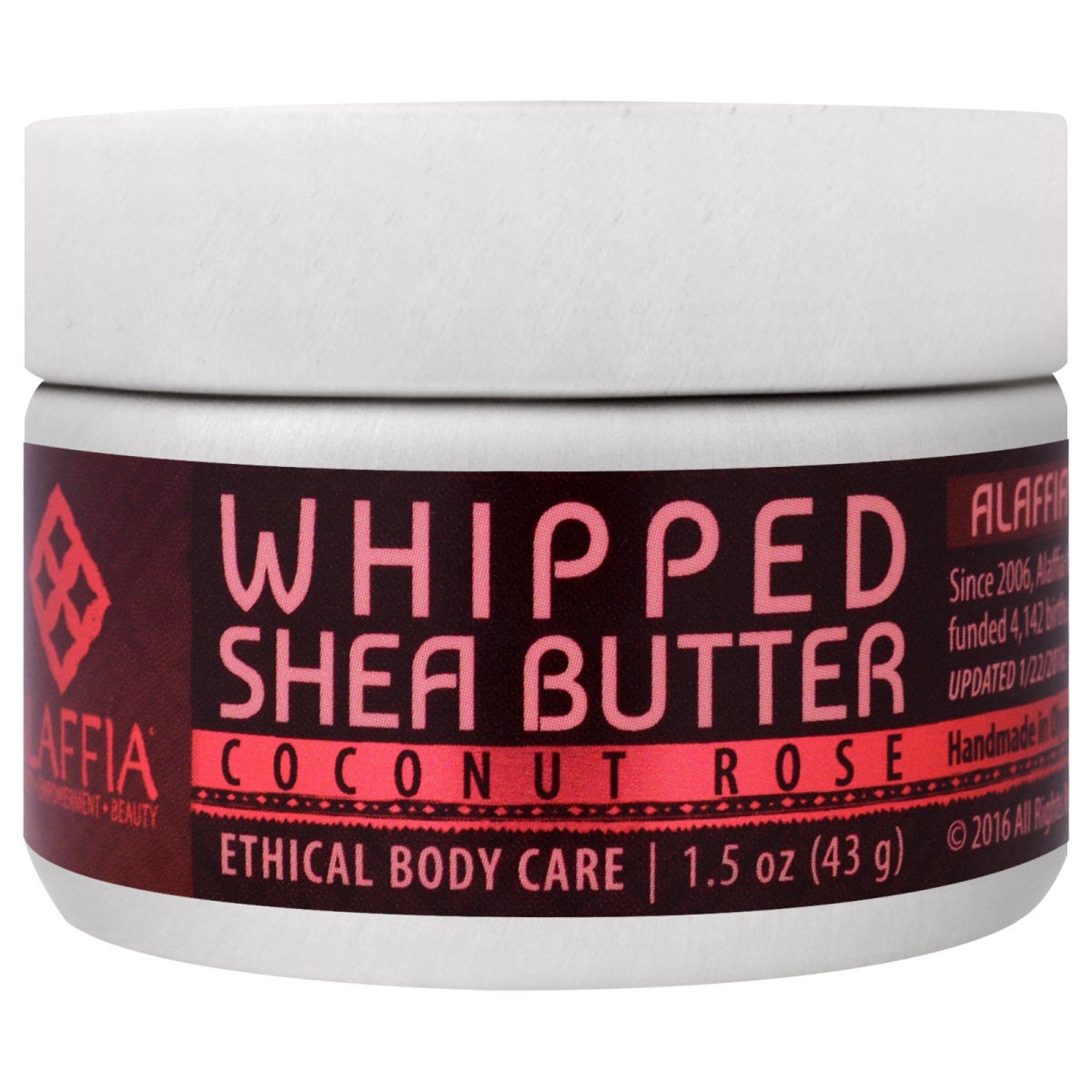 Picture of Alaffia 237690 1.5 oz Whipped Shea Butter Coconut Rose Cream