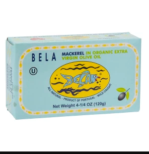 Picture of Bela-olhao Sardines 206475 4.25 oz Mackerel in Organic Extra Virgin Olive Oil