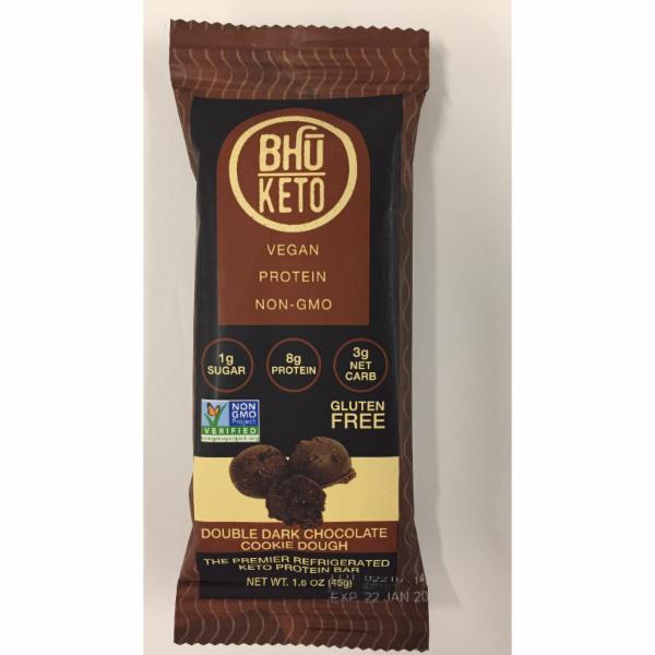 Picture of Bhu Foods 234230 Keto Double Dark Chocolate Cookie Dough Protein Bar