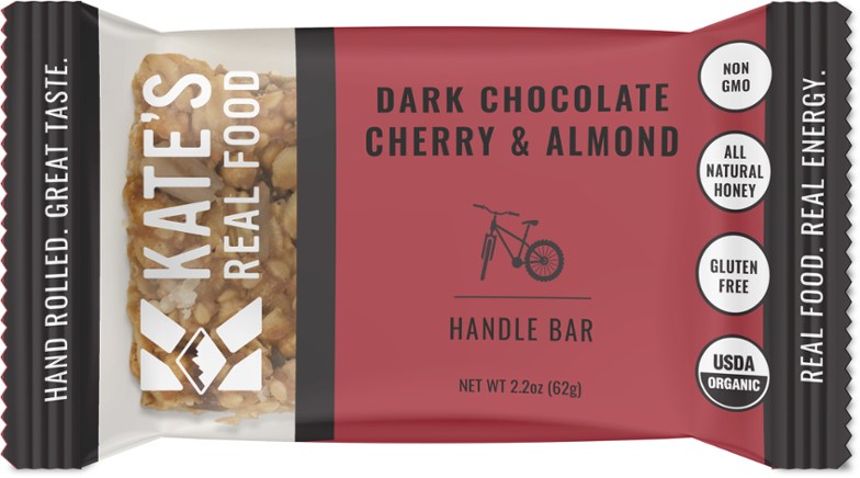 Picture of Kates Real Food 233798 2.2 oz Organic Dark Chocolate Cherry Almond Handle Bar