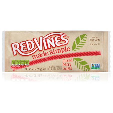 Picture of Natural Vines 231901 4 oz Red Vines Made Simple Twists Berry Licorice